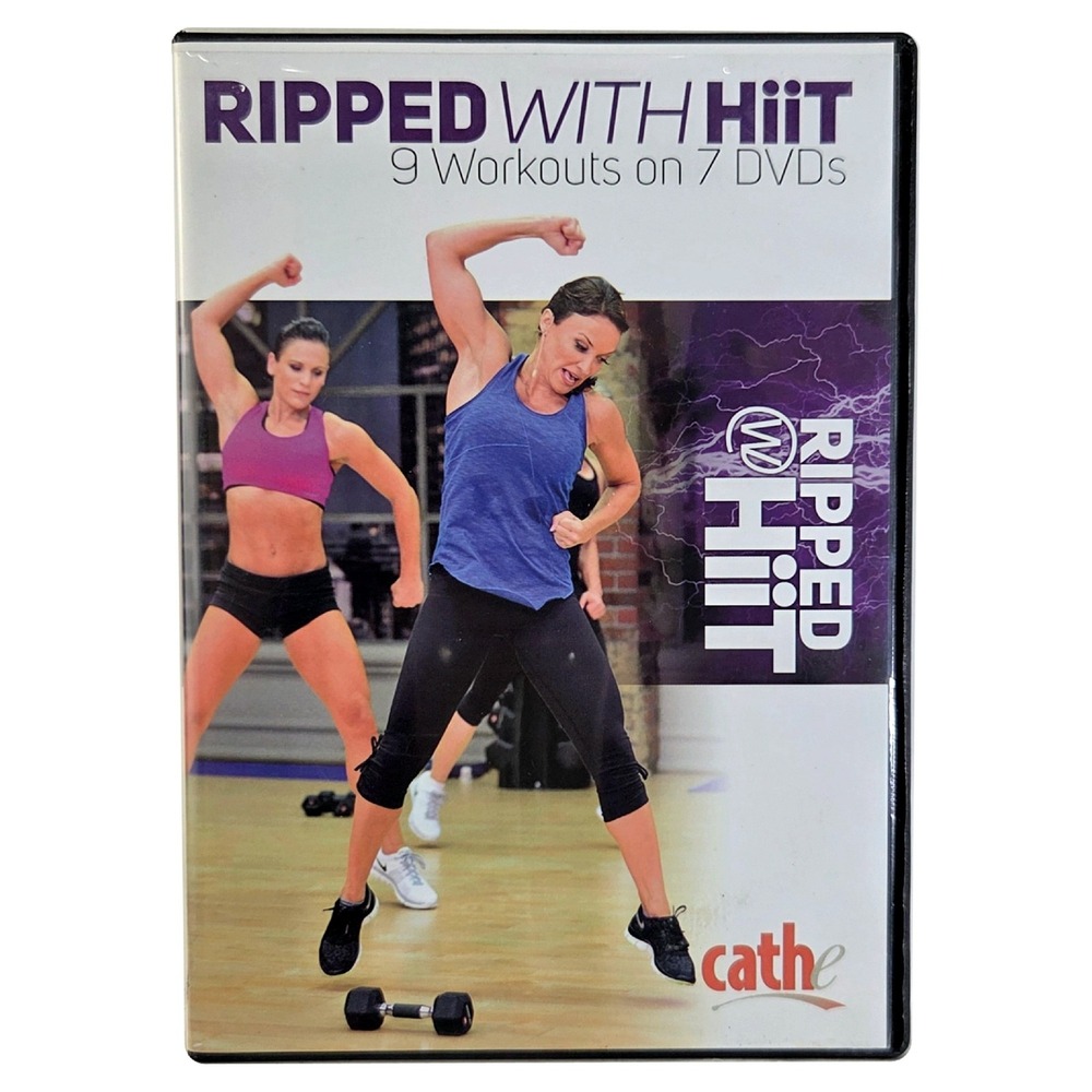 Cathe Friedrich Ripped with HiiT 7 DVD Set High Intensity Cardio Workout EUC